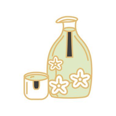 Doğulu içecek şişesi.