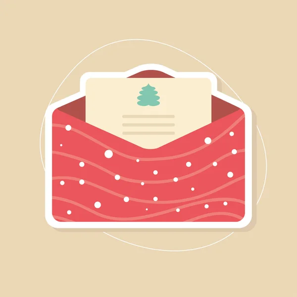 Carta envelope natal — Vetor de Stock