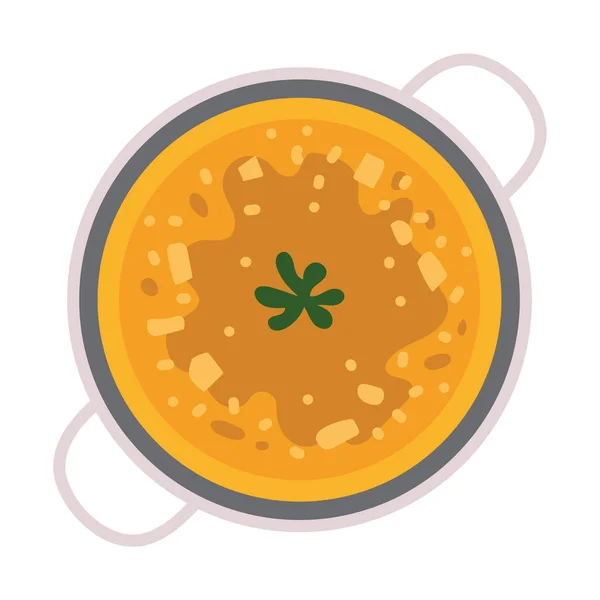 Soup on pot — Stock Vector