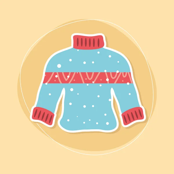 Warme Pullover-Kleidung — Stockvektor