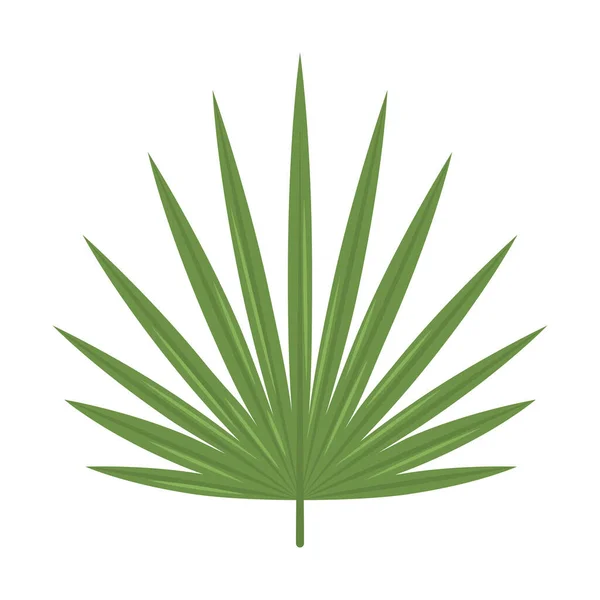 Folha ícone plana tropical — Vetor de Stock