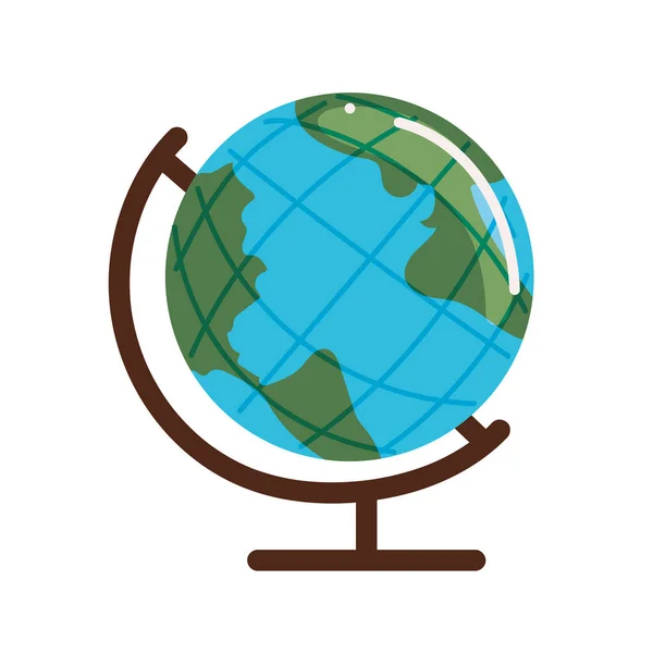 School globe map — Stock Vector