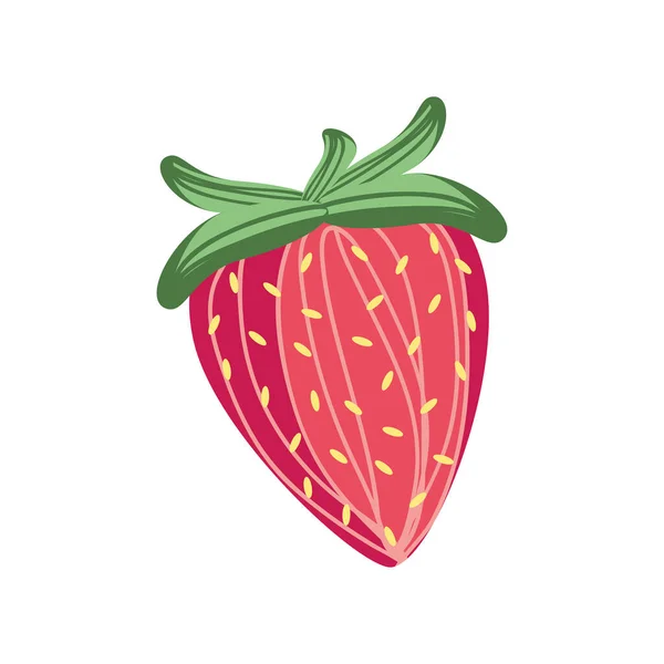 Erdbeerfrisches Symbol — Stockvektor