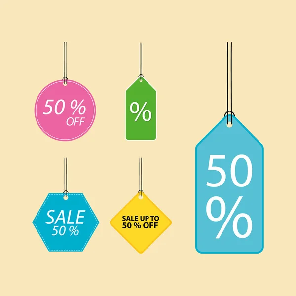 Set tags price — Stock Vector