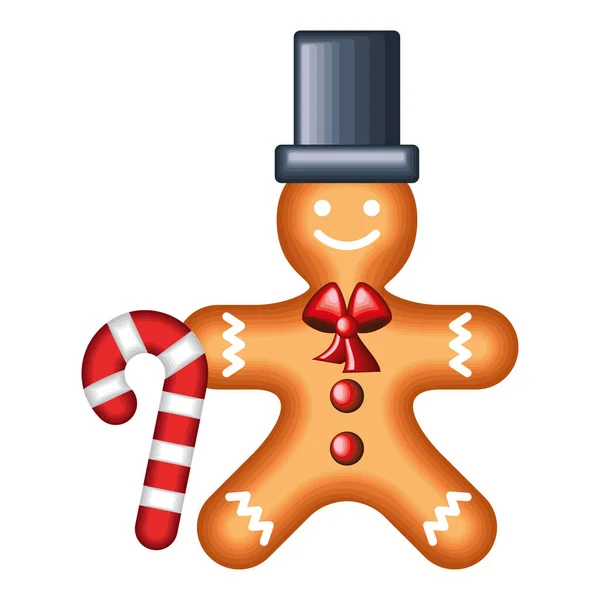 圣诞节饼干和手杖 — 图库矢量图片