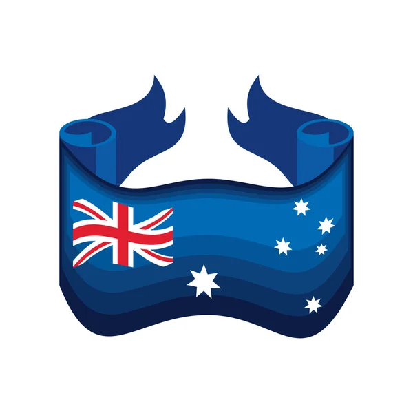 Australisch vlaggenlint — Stockvector