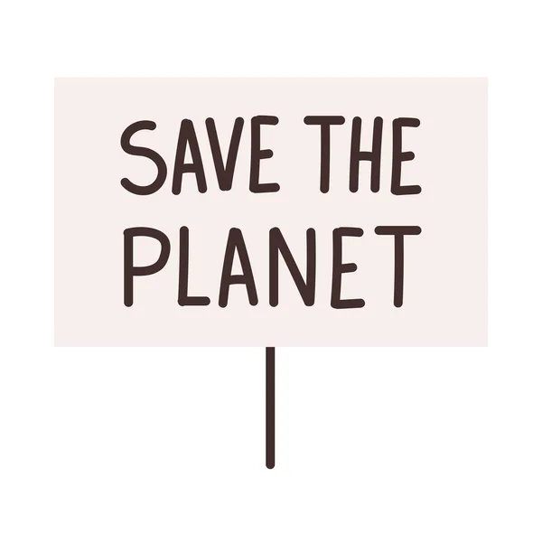 Salvar o cartaz do planeta — Vetor de Stock