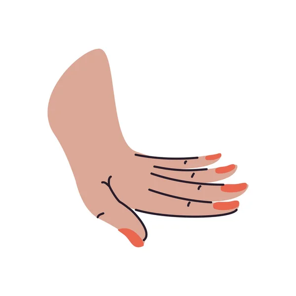 Ręka pokazująca manicure — Wektor stockowy