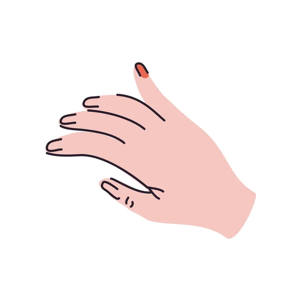 Hand met manicure — Stockvector