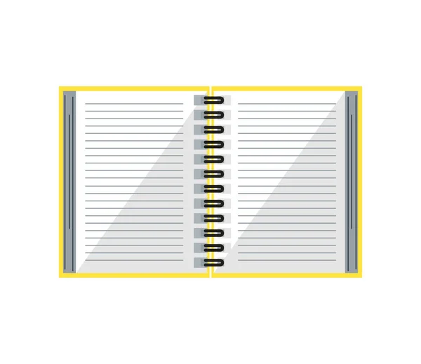 Open notebook lined paper — Stock Vector