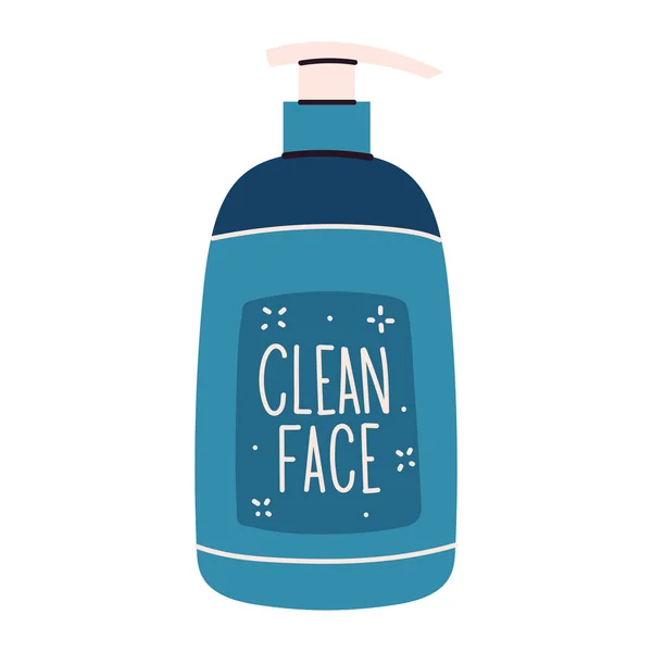 Skin care clean face — Stock Vector