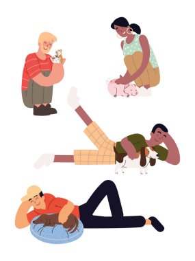 Evcil ile oynayanlar