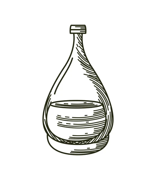 Aceite de oliva botella — Vector de stock