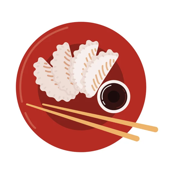 中華料理と大豆 — ストックベクタ
