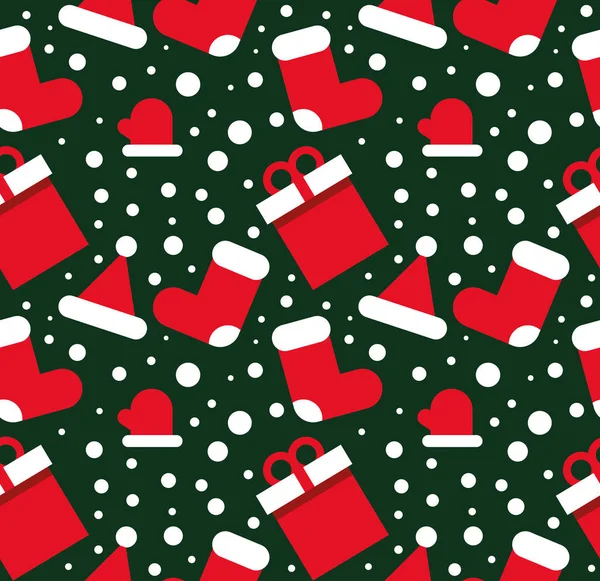 Calcetines y regalos de Navidad — Archivo Imágenes Vectoriales