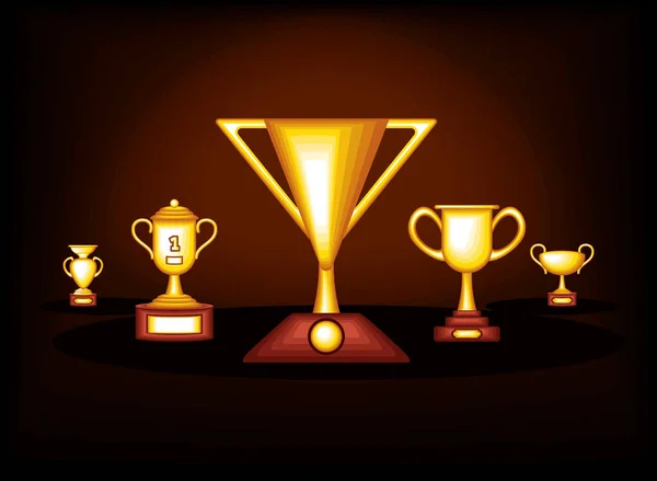 Insamling utmärkelser trofé — Stock vektor