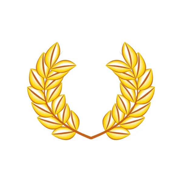 Золотая лавровая эмблема — стоковый вектор