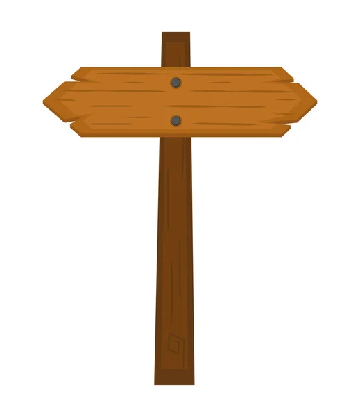 Holzschild flaches Symbol — Stockvektor