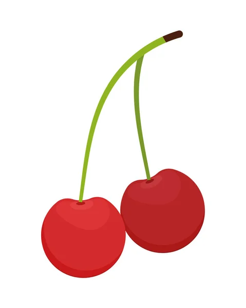 Icono de fruta de cereza — Vector de stock