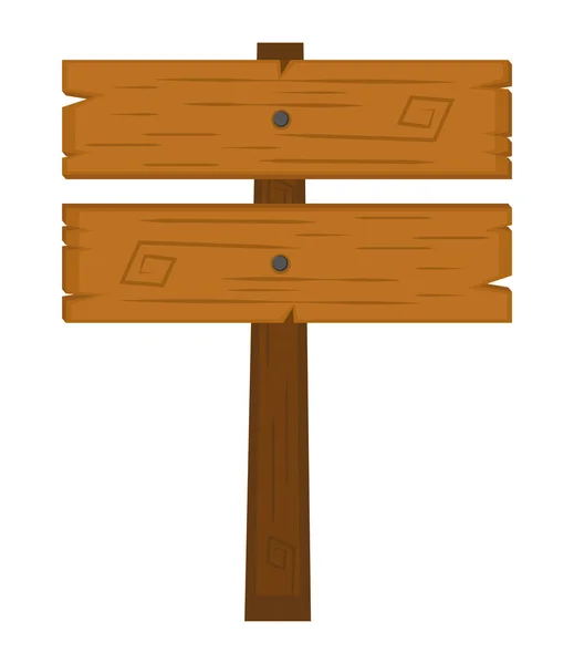 Άδειο ξύλινη πινακίδα — Διανυσματικό Αρχείο