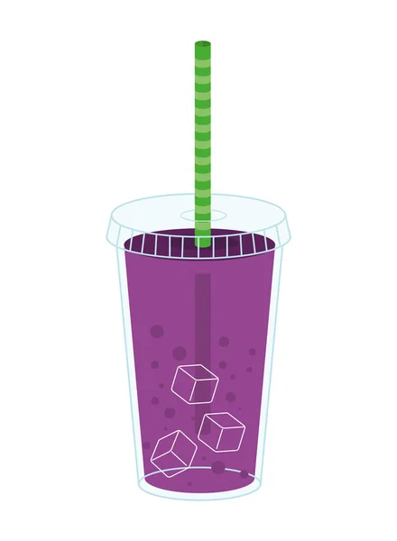 Smoothie con paja — Vector de stock