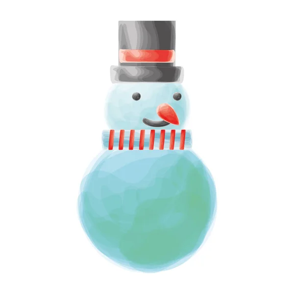 Noel tatlı kardan adam — Stok Vektör