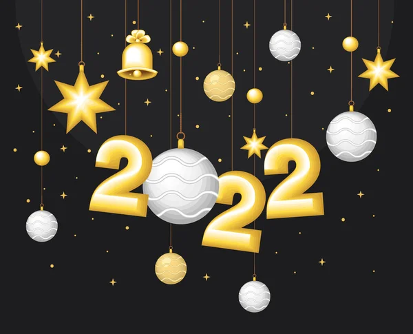 Nouvel an 2022 festive — Image vectorielle