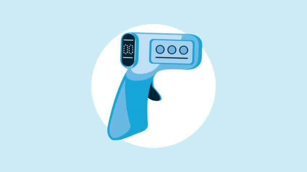 Dispositivo termómetro digital animación médica — Vídeo de stock
