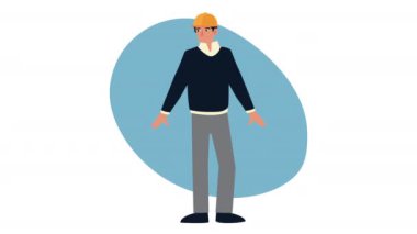 Mimar erkek profesyonel karakter animasyonu