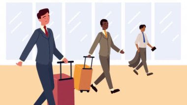 Bavullu üç zarif gezgin.