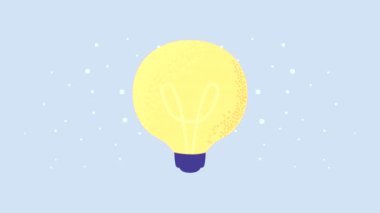 ampul yaratıcı ışık enerjisi animasyonu