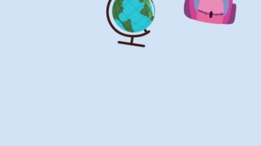 Erzak desenli okul animasyonuna geri dön