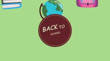 Erzak desenli harflerle okula geri döndüm.