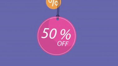 ticari etiketler ve yüzdelik desen canlandırması