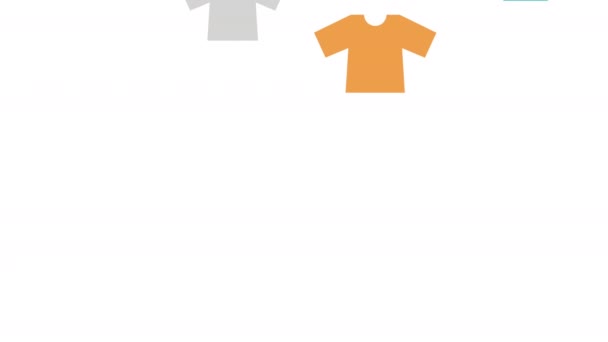 Camisas colores comercio patrón animación — Vídeos de Stock