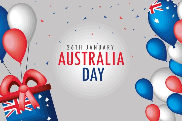 26 janvier australie journée festive — Image vectorielle