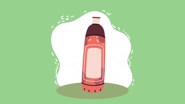 Cosmetic product bottle animation — Stockvideo