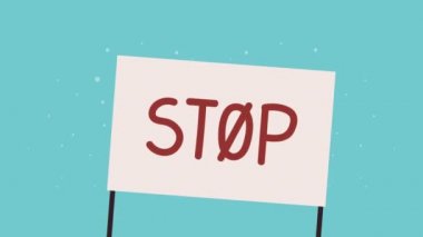 protesto pankartı canlandırmasını durdur