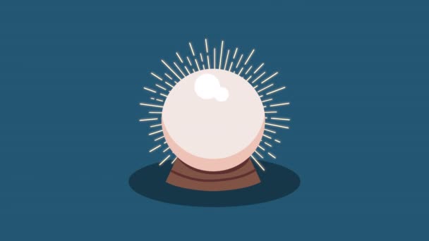 Crystal ball fortune telling animation — 图库视频影像