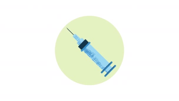 Vaccinspruta laboratoriemedicin — Stockvideo