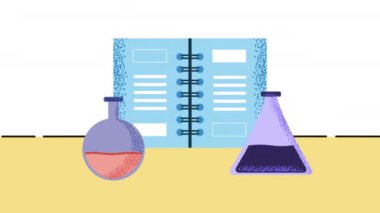 dizüstü bilgisayar ve tüpler laboratuvar canlandırması testleri