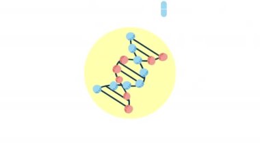 DNA parçacık yapısı laboratuvar animasyonu