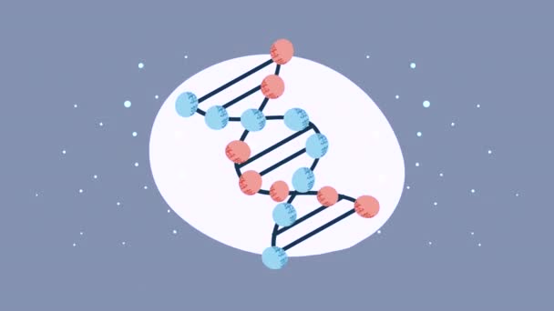 ДНК молекулы лабораторные медицинские — стоковое видео