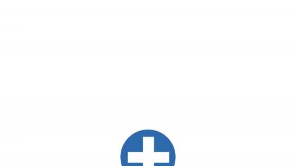 Symbole krzyży opieki zdrowotnej — Wideo stockowe