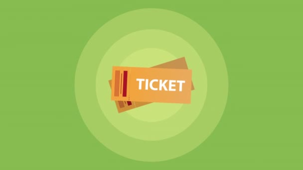 Two tickets entrance animation — Video Stock