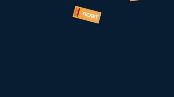 Sport tickets entrance pattern animation — Stockvideo