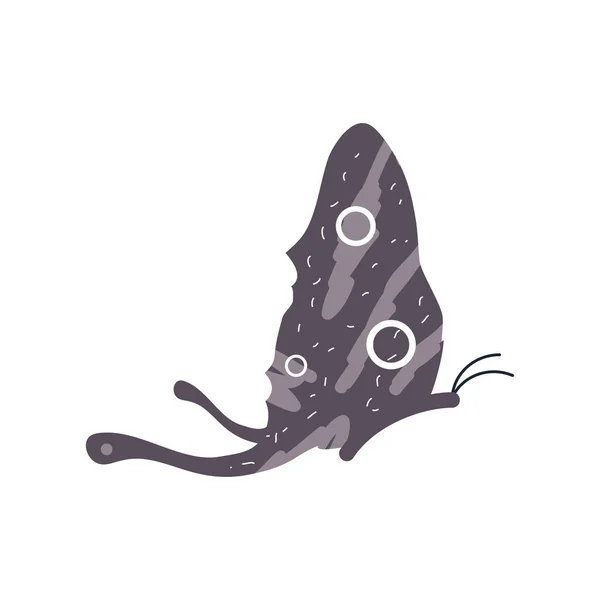 Icône papillon noir — Image vectorielle