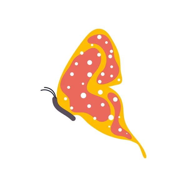 Vliegende schattige vlinder — Stockvector