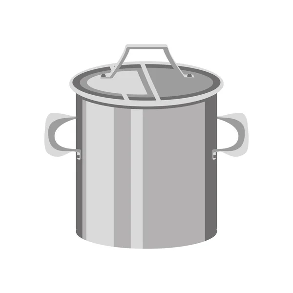 Stainless kitchen pot — Stock Vector