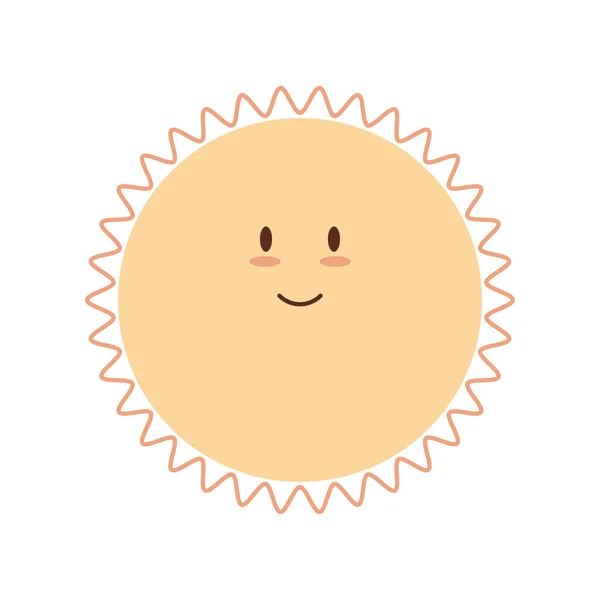 Cute kawaii sun — Stockvektor